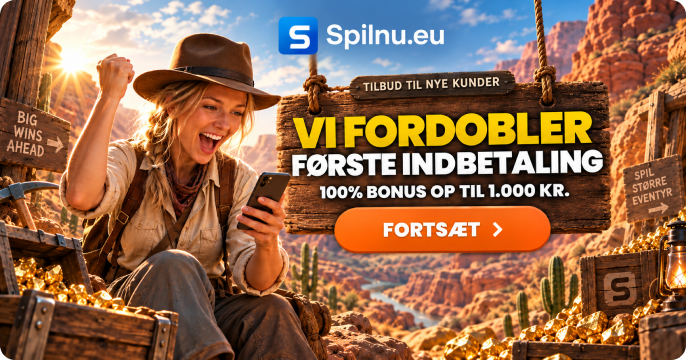 Spilnu casino velkomstbonus 100% op til 1.000 kr. for nye spillere